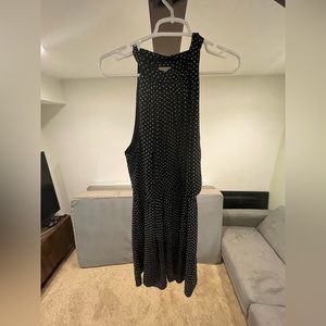 Express halter dress polka dot